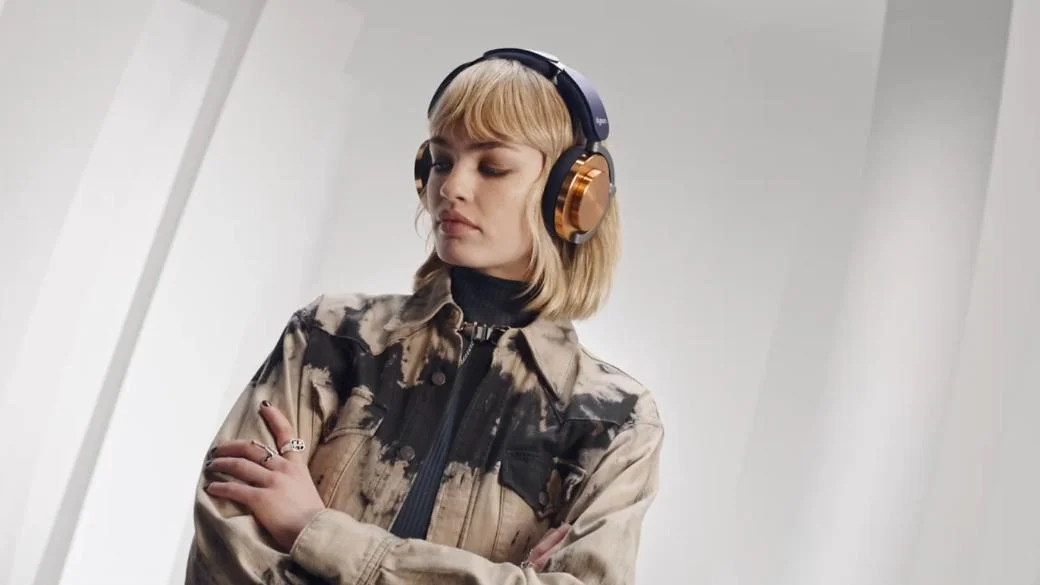 Dyson OnTrac over-ear headphones in black and copper finish