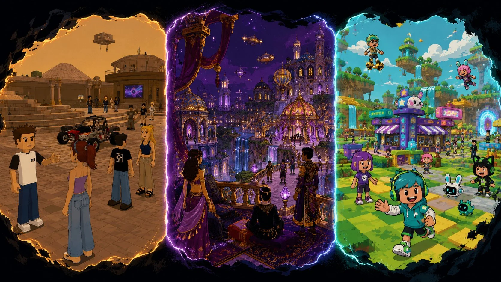 Hero image for the post: Three Virtual Worlds, Three Very Different Economies